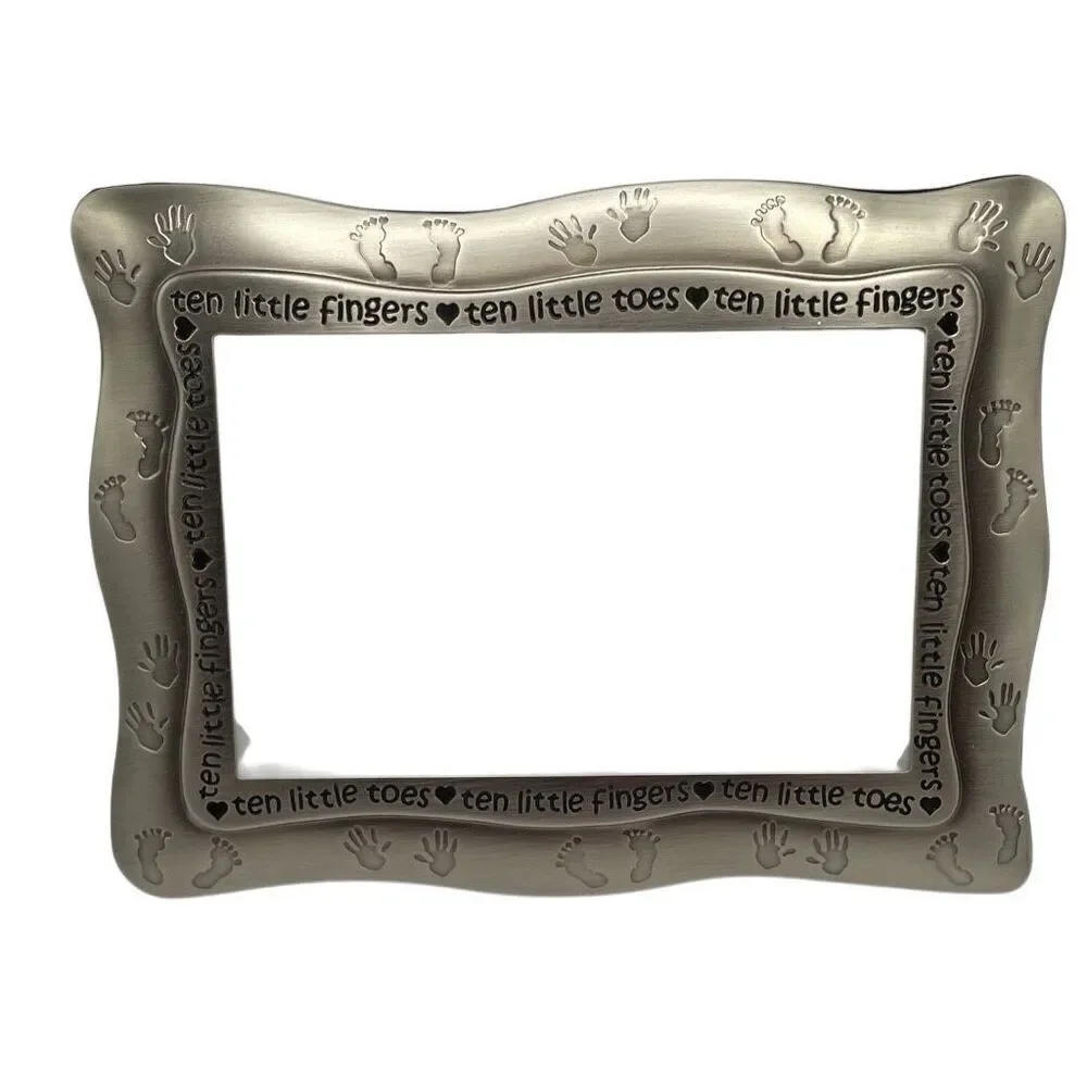 MALDEN INTERNATIONAL Pewter Ten Little Fingers Toes Photo Frame Baby  4 x 6